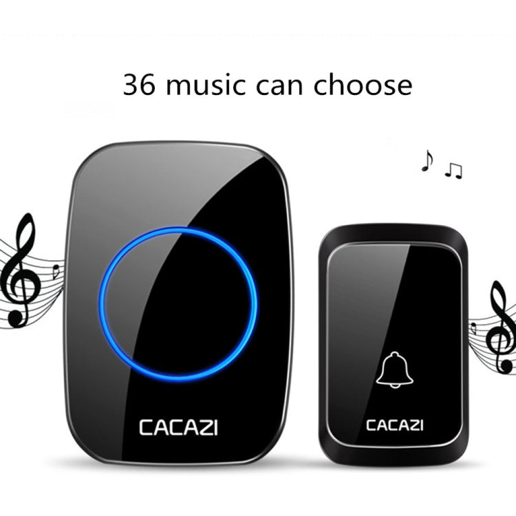 CACAZI A06-DC 1 to 2 Battery Smart Home Wireless Waterproof Doorbell CACAZI A06-DC 1 to 2 Battery Smart Home Wireless Waterproof Doorbell